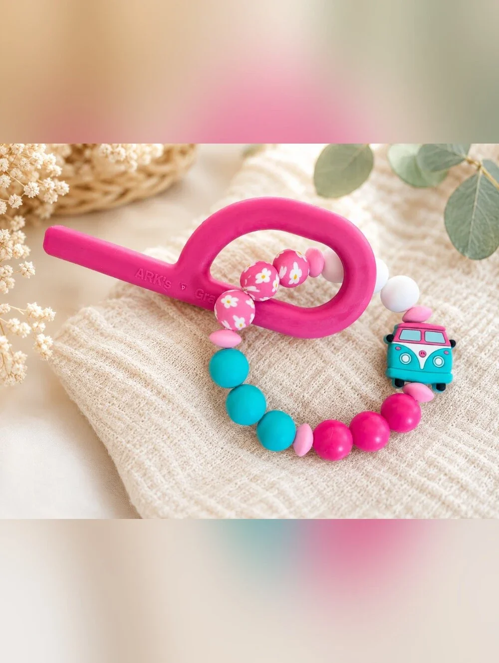 Pink & Teal Bead Ark® Grabber Toy
